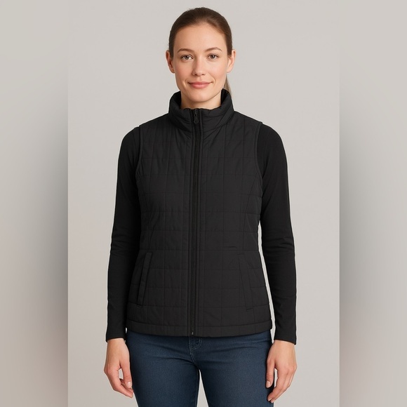 exertek Jackets & Blazers - Exertek Charcoal Quilted Vest Women’s Size Medium